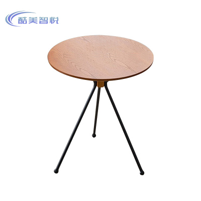 酷美智悦 铁艺茶几圆桌黑脚55*55*65cm KM-JZ458 张