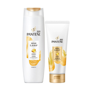 潘婷乳液修护洗发露400ML+护发素200ML洗发水护发素套装 氨基酸修护干枯发质 男女通用