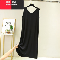 YIBUSHENG季睡裙女吊带莫代尔无袖中长款睡衣宽松睡袍中年妈妈背心连衣裙