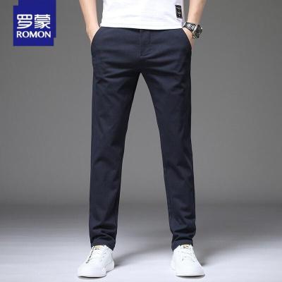 罗蒙（ROMON）休闲裤男春夏季裤子男商务休闲男裤宽松百搭直筒裤男士裤子_1_818