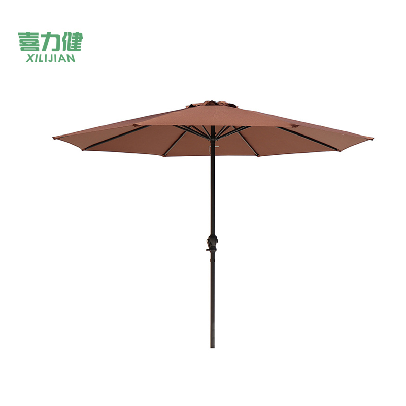 喜力健 户外休闲遮阳伞 D顶咖啡色-2.7米 把