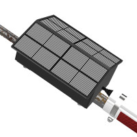 SPZC JSD006 0.6W IP66 DC 3.7V 2W LED0.5HZ 白色太阳能警示灯(计价单位:盏)红光