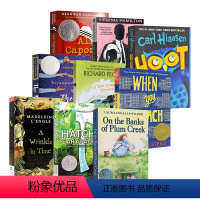 纽伯瑞小说获奖书单9册 [正版]纽伯瑞小说获奖书单9册 英文原版 Newbery 青少年小说文学奖 时间的皱折 手斧男孩