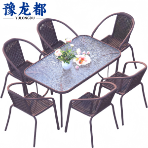 豫龙都户外 桌椅 六椅套