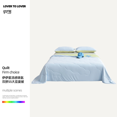 伊伊爱 凉感锦氨双拼55大豆夏被