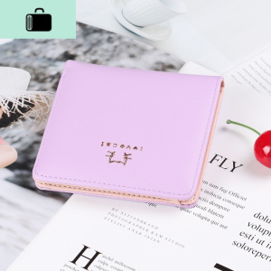 2019新款钱包小清新多功能折叠钱夹纯色女短款可爱迷你女士小钱夹NEW LAKE