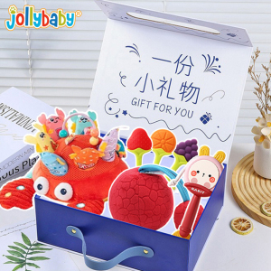 jollybaby动物拔拔乐玩具宝宝益智早教过家家毛绒公仔可啃咬1663