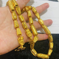 招财越南沙金中国龙头项链霸气男士麦穗转运时尚项链金店同款首饰送女朋友老婆情人节七夕生日礼物