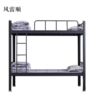 风雷顺铁架床钢木床宿舍床黑色加厚型2000X1200含床板[工厂现做 7天内发货]