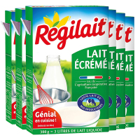 法国进口 瑞记Regilait Ecreme脱脂成人奶粉青少年老人奶粉300g[6盒装]