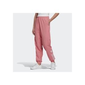 Adidas高弹收口运动裤女宽松直筒九分束脚慢跑裤复古玫瑰色潮流百搭