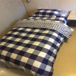 煊煜 全棉床单(蓝白格)160*230cm 条
