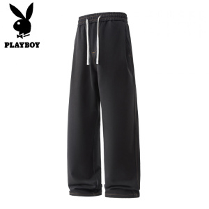 花花公子新款高品质秋冬厚款天丝牛仔裤宽松阔腿休闲长裤