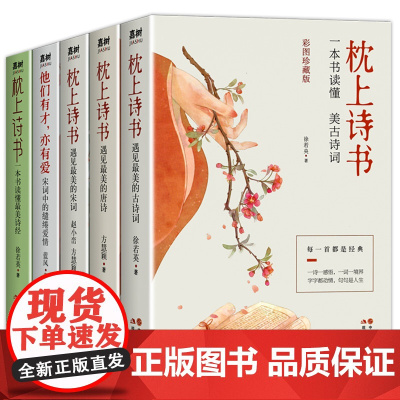 全套5册 枕上诗书系列正版彩图珍藏版 一本书读懂 古诗词 遇见 的唐诗宋词诗经中国诗词大会飞花令中华古典浪漫诗词鉴赏书籍