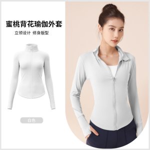 聚衣堂高弹运动外套健身骑行瑜伽健身衣外套跑步运动上衣女