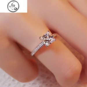 钻戒戒指女款1克拉钻石戒指纯银饰品镀铂金七夕戒指情侣 JiMi 主钻1.2克拉【尺寸留言6-23号】