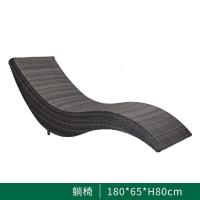 森美人泳池躺椅室外游泳池休闲游泳馆会所无边泳池民宿酒店藤编户外躺床