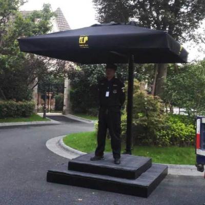 家柏饰(CORATED)保安岗亭遮阳伞保安亭站岗台楼盘形象岗亭双层不锈钢站岗台太阳伞
