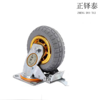 正铎泰 橡胶静音带刹车万向轮6寸 150mm / 个