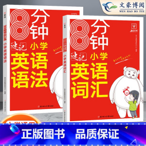 8分钟速记英语(词汇+语法) 小学通用 [正版]8分钟速记小学英语语法超有效情景图解音标单词自然拼读6-12岁儿童思维导