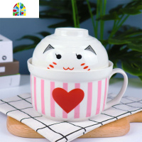 日式泡面碗骨瓷碗带盖可爱大号成人泡面杯面碗碗学生饭盒家用 FENGHOU 叮当(A款)