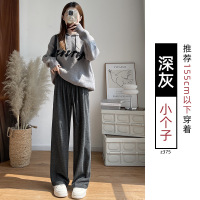 白色加绒糯米裤女秋冬季羊羔绒裤子宽松慵懒针织仿羊绒窄版阔腿裤