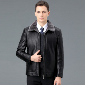 免费试穿 掉皮包换高端海宁真皮皮衣皮毛一体男士外套羊皮冬装2024世界大牌春秋款加绒加厚大码皮夹克冬装防寒服皮草夹克外套