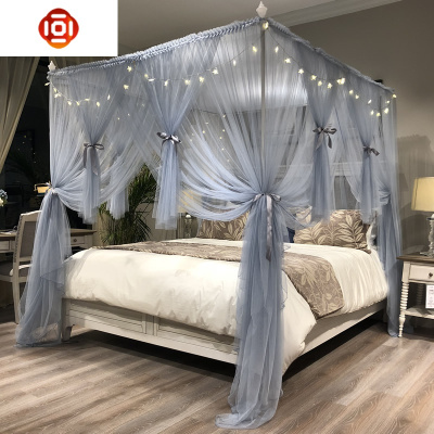 蚊帐1.8m床双人家用加厚加密2018新款网红公主风1.5m三开落地三维工匠