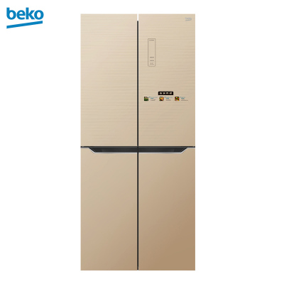 倍科（beko）GNE0432SL432升冰箱十字对开门冰箱对门冰箱大容量变频压缩机（琥珀琉璃金）
