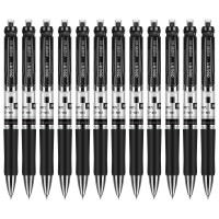 得力(deli) S01 经典中性笔 0.5mm按动中性笔办公签字笔 12支装/盒