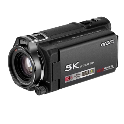 欧达 XV80 摄像机5K 12倍光学变焦 vlog短视频家用DV遥控IR红外夜摄 (标配+提手+遮光罩)