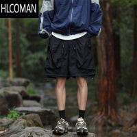 HLCOMAN美式山系机能工装短裤男夏季宽松户外休闲中裤潮牌百搭运动五分裤