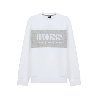 HUGOBOSS雨果博斯男士棉/涤纶圆领长袖卫衣运动衫50447034