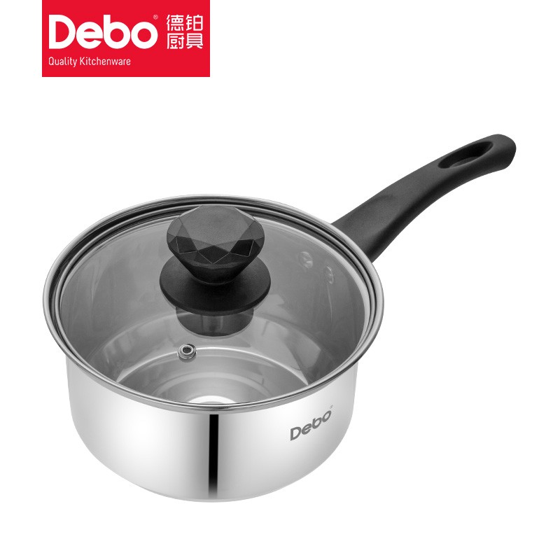 Debo德铂 贝弗莉汤锅蒸锅奶锅电磁炉燃气通用 DEP-747 不锈钢18cm/个