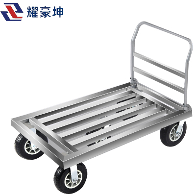 耀豪坤 平板方管小推车拉货车8寸橡胶轮150*80cm/个