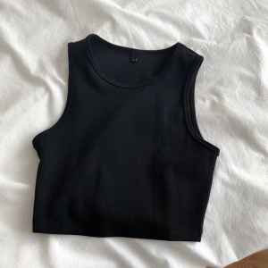 春夏短款露脐背心打底衫女高腰显瘦弹力短袖T恤女内穿无袖上衣女