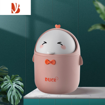 三维工匠卡通桌面垃圾桶家用可爱客厅创意卧室卫生间厨房筒少女北欧挂式