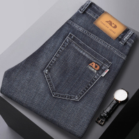 金盾(KIN DON)秋冬季男士牛仔裤直筒青年商务宽松大码休闲修身韩版潮牌长裤