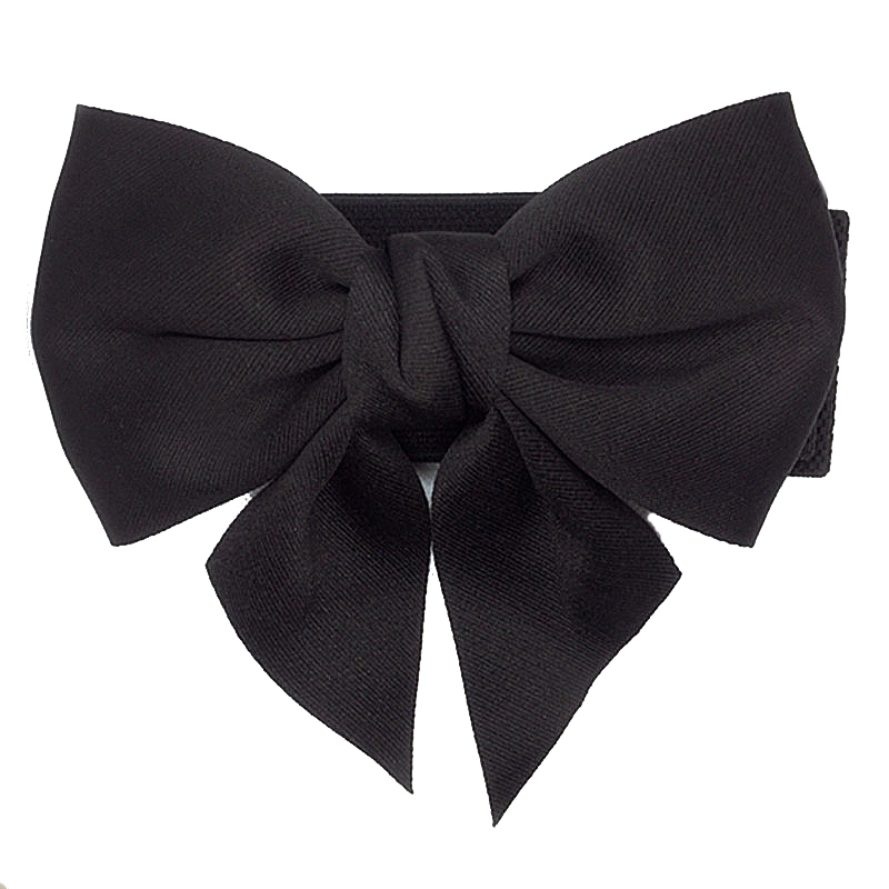 盛世尼曼时尚百搭棉布蝴蝶结腰带弹力腰封外搭连衣裙松紧带式女士束腰