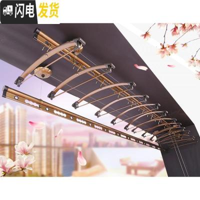 三维工匠手摇升降晾衣架单杆式室内家用手动被子自动晒衣架双杆式lyj加厚 1.2米单干无衣架晾衣架配件