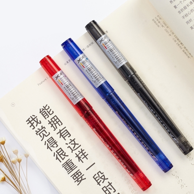 白雪(snowhite)笔可换笔芯中性笔直液式走珠笔针管型学生用中性笔考试笔签字笔可替芯水笔商务办公用品文具