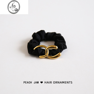 JiMi高级感~ins简约金属小肠发圈头饰女网红气质扎头发皮筋发绳头绳 X发圈