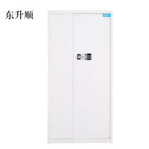 东升顺电子保密柜钢制密码文件柜保险柜铁皮资料柜矮柜办公室储物柜通双节白色国宝锁420*900*1850