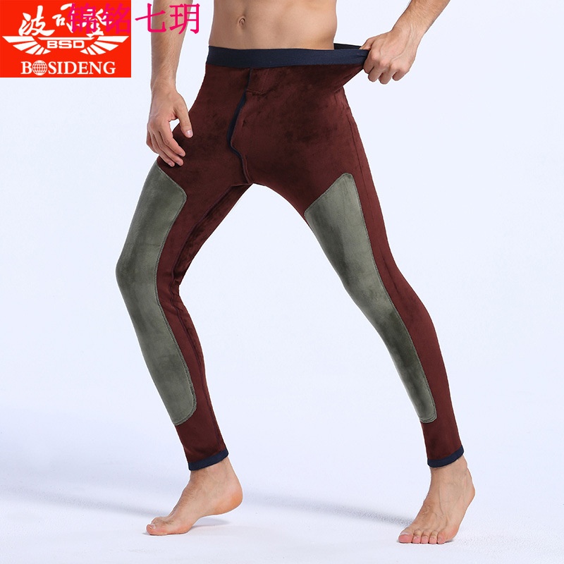 锦铭七玥保暖裤男秋冬加绒加厚男士秋裤单层打底裤护膝棉裤