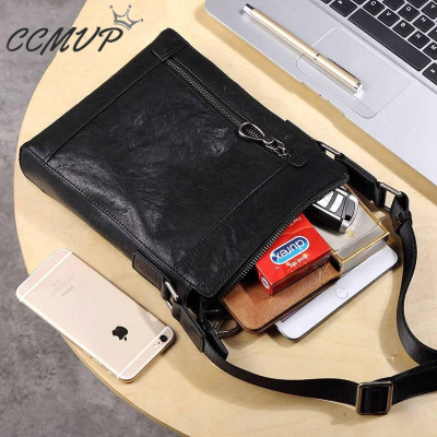 CCMVP品牌自营质量保证-CCMVP休闲品牌男小单肩男休闲牛皮斜跨男士小挎迷你小男背韩版黑色默认颜色