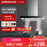 老板(ROBAM)烟灶套餐 新升级23m³油烟机灶具套装 煤气灶油烟机套装 烟机灶具60X2S+57B5X(天然气)