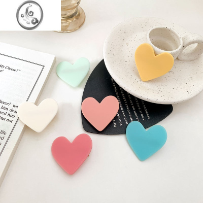 JiMi夏季发夹少女ins网红银色边夹女韩国简约爱心小夹子刘海发卡头饰