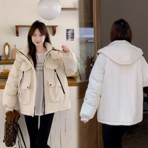 2024新款冲锋衣连帽棉服加厚保暖外套女工装棉衣宽松百搭时尚棉袄