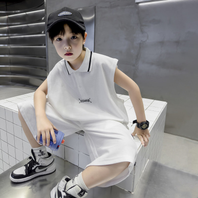 男童夏装套装2026新款儿童夏季无袖背心运动服大童休闲衣服夏款帅