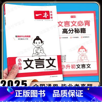 小升初文言文 [正版]2025新版小升初文言文阅读与训练小学必背文言文全解通人教小升初毕业考真题文言文训练小学生三四五六